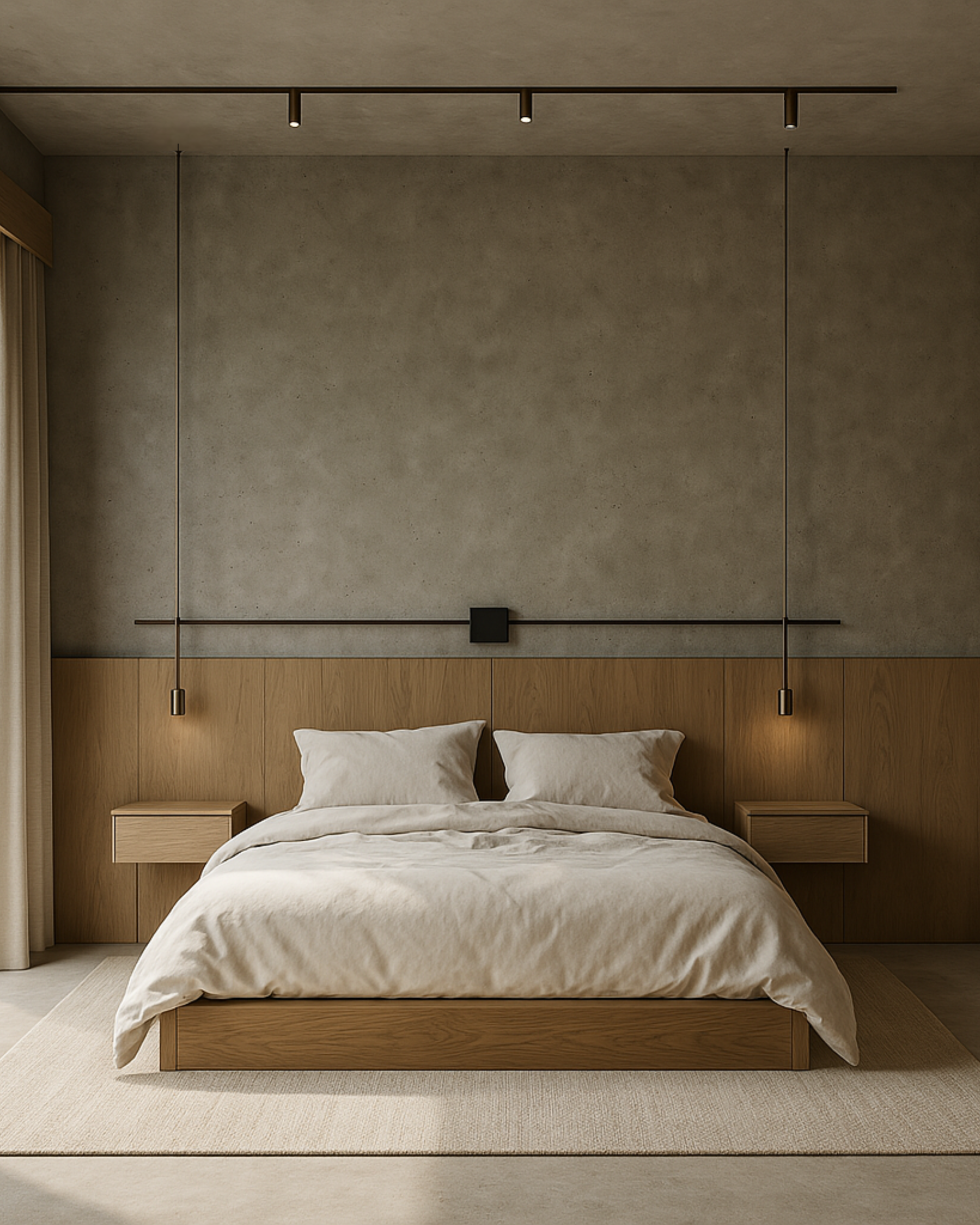 współczesne wnętrza, elegancka kuchnia, fornir, kamień, drewniany stół, minimalizm, nowoczesny salon, projektowanie wnętrz Gdynia, Trójmiasto, M19 Architekci.