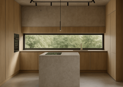 Wnętrza domu z betonu